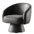 Lenn swivel armchair chenille taupe - Thumbnail 5