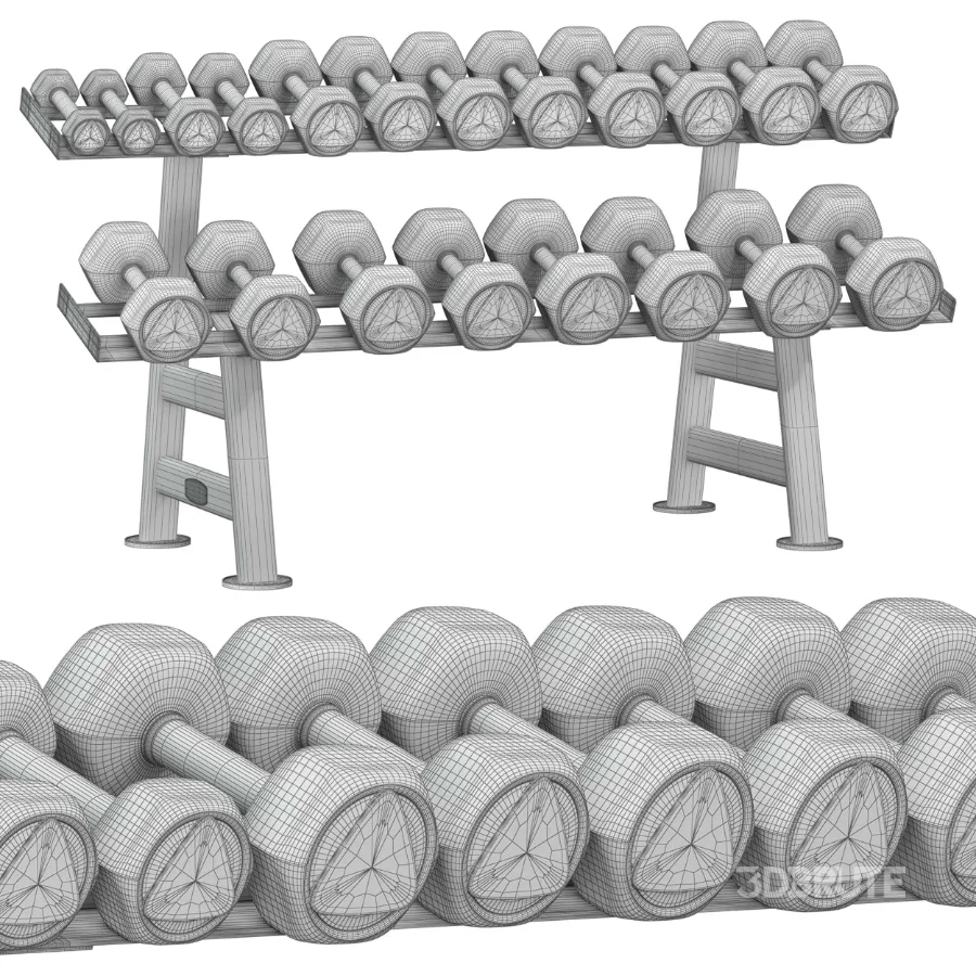 Hexagonal dumbbell rack Image 7
