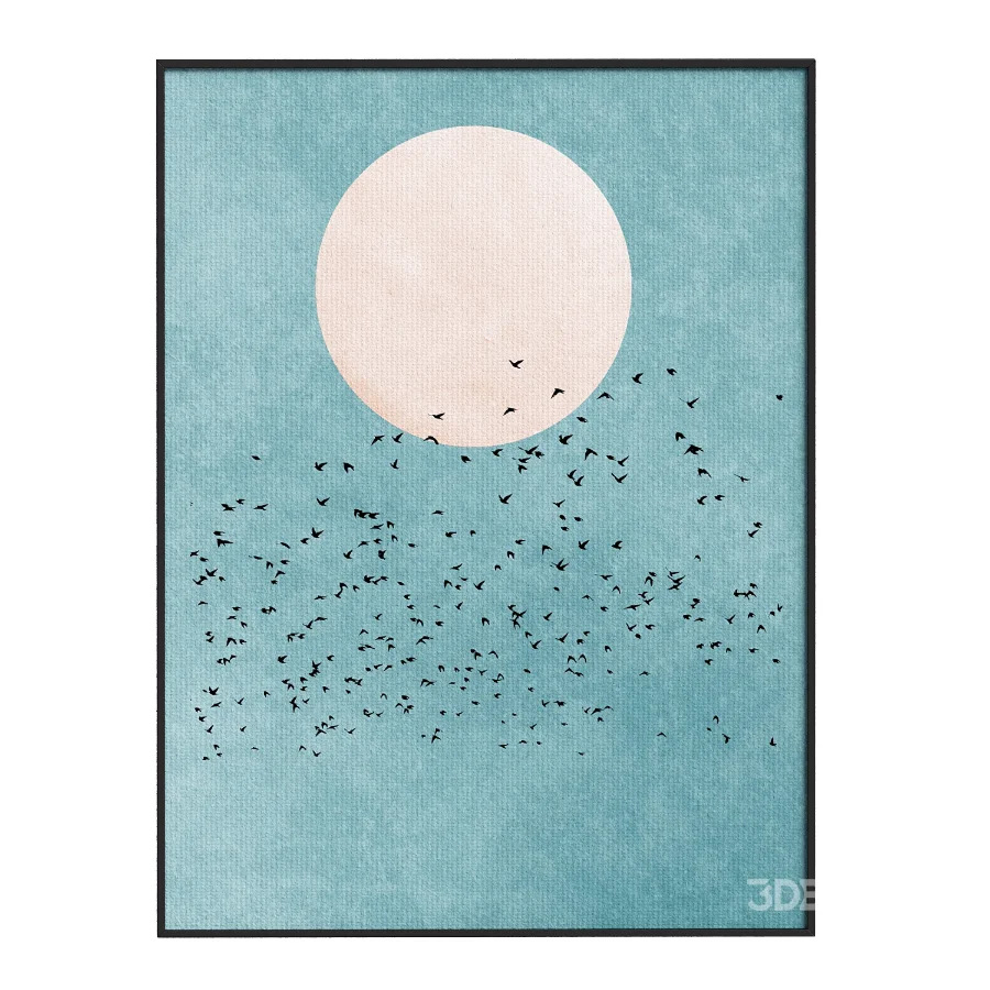Boris Draschoff Kubistika Birds fly Away Print Image 3