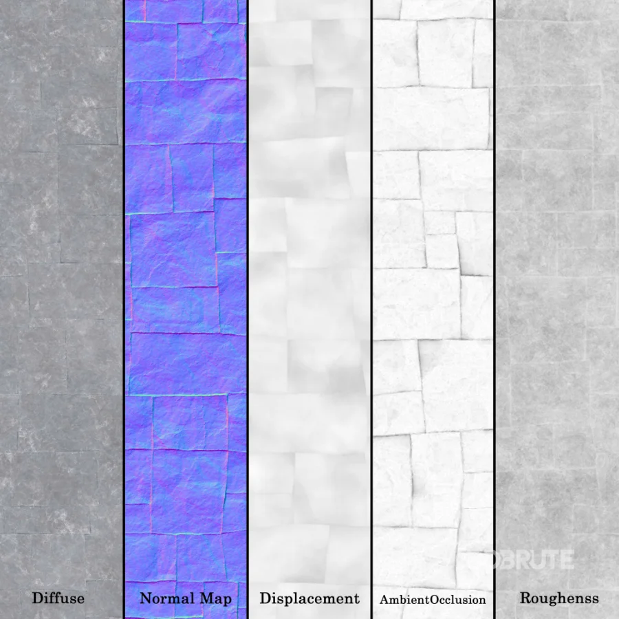Stone Wall 48 (Seamless) Image 1