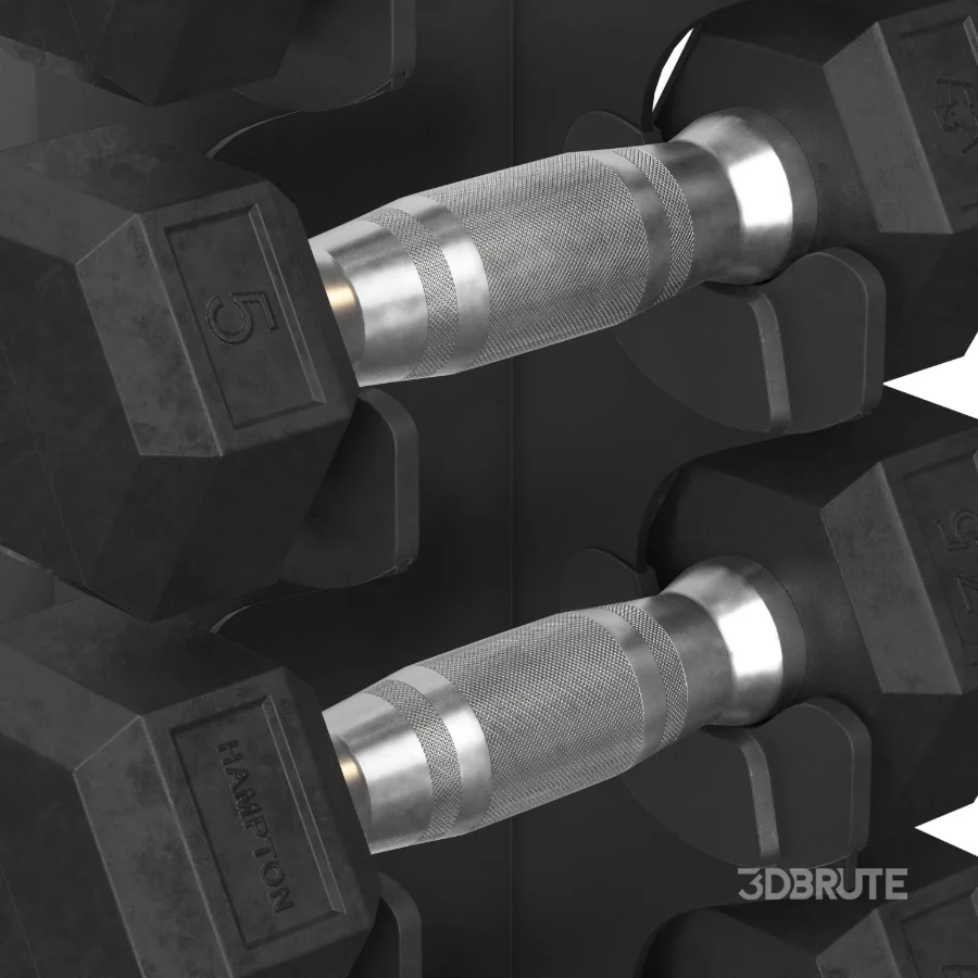 Urethane DURA BELL Dumbbells Vertical Pack Image 3
