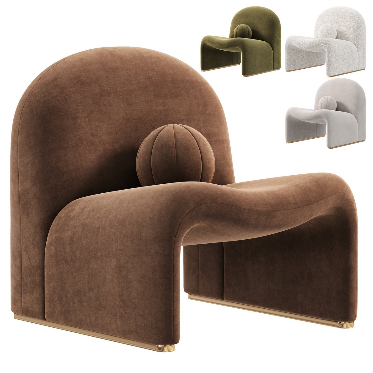 Boucle Alky Lounge Chair Giancarlo Piretti 3d model Buy